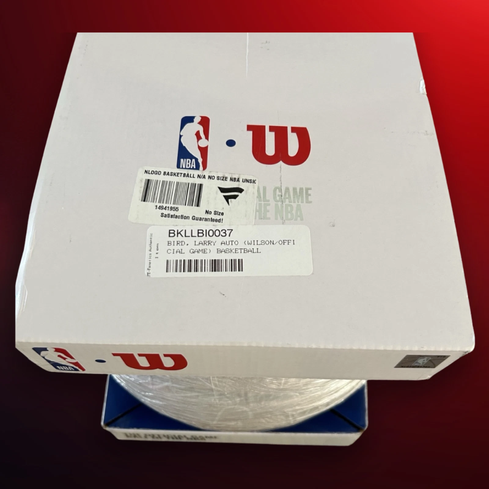Larry Bird signed Official Game basketball, product photograph 5