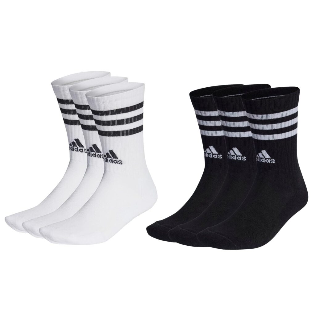Adidas 3 Stripe Cushioned Crew Socks Adult (3 Pairs)